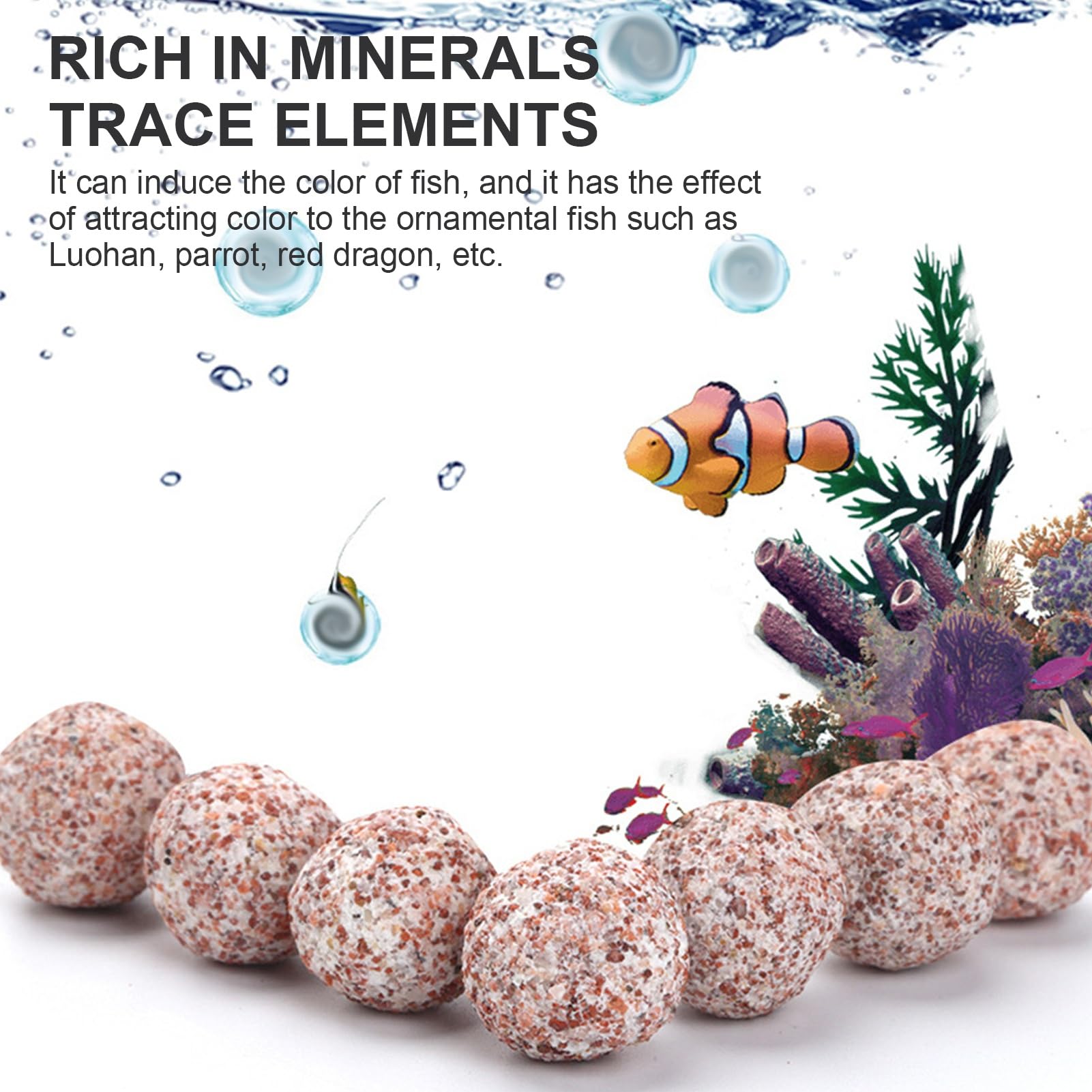 Sphère filtrante Biologique de 5 kg, Filtre d'aquarium, sphère filtrante à Billes de Quartz, Accessoire pour Aquarium, pour la Filtration d'aquarium