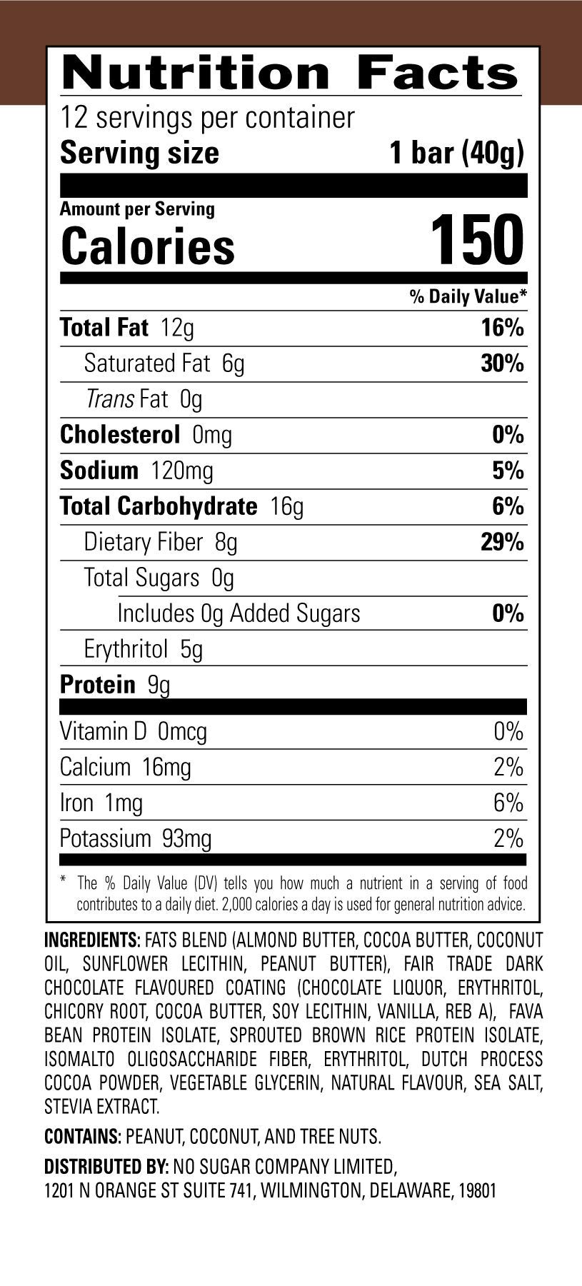 No Sugar Keto Bar Snacks Chocolate Fudge Brownie Low Carb No Sugar