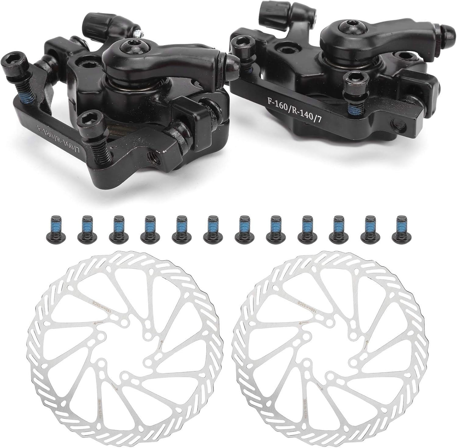 Ensemble de Frein à Disque de vélo, Ensemble d'étrier de Frein à Disque Avant arrière Haute résistance pour pièces de Mise à Niveau de vélo de Montagne
