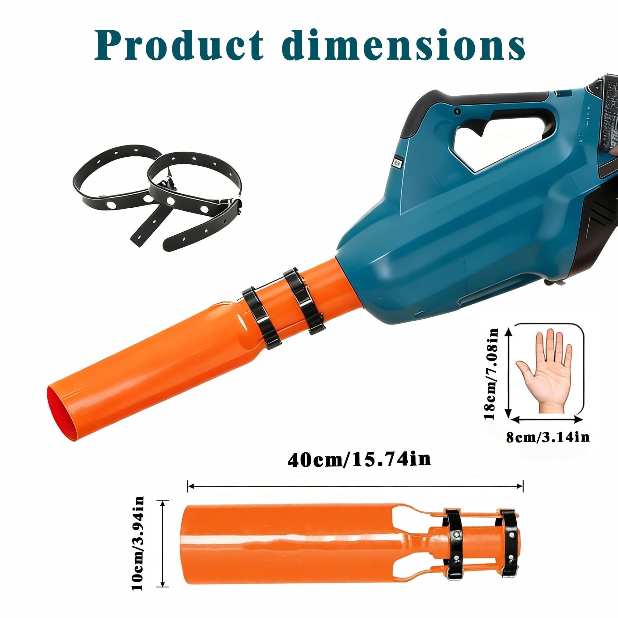 Accesorio para soplador de hojas – Amplificador de aire para soplador de hojas, extensión de boquilla turbo que aumenta la velocidad y la potencia, universal se adapta a todos los sopladores de