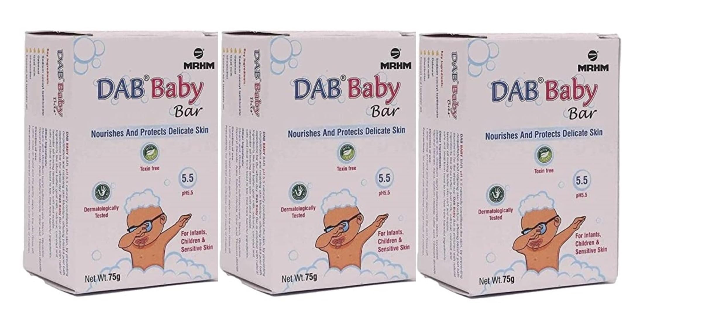 DAB Baby Bar, Nourishes And Protects Delicate Skin, 75g, pH 5.5, Toxin Free, Dermatologically Tested-picture-10