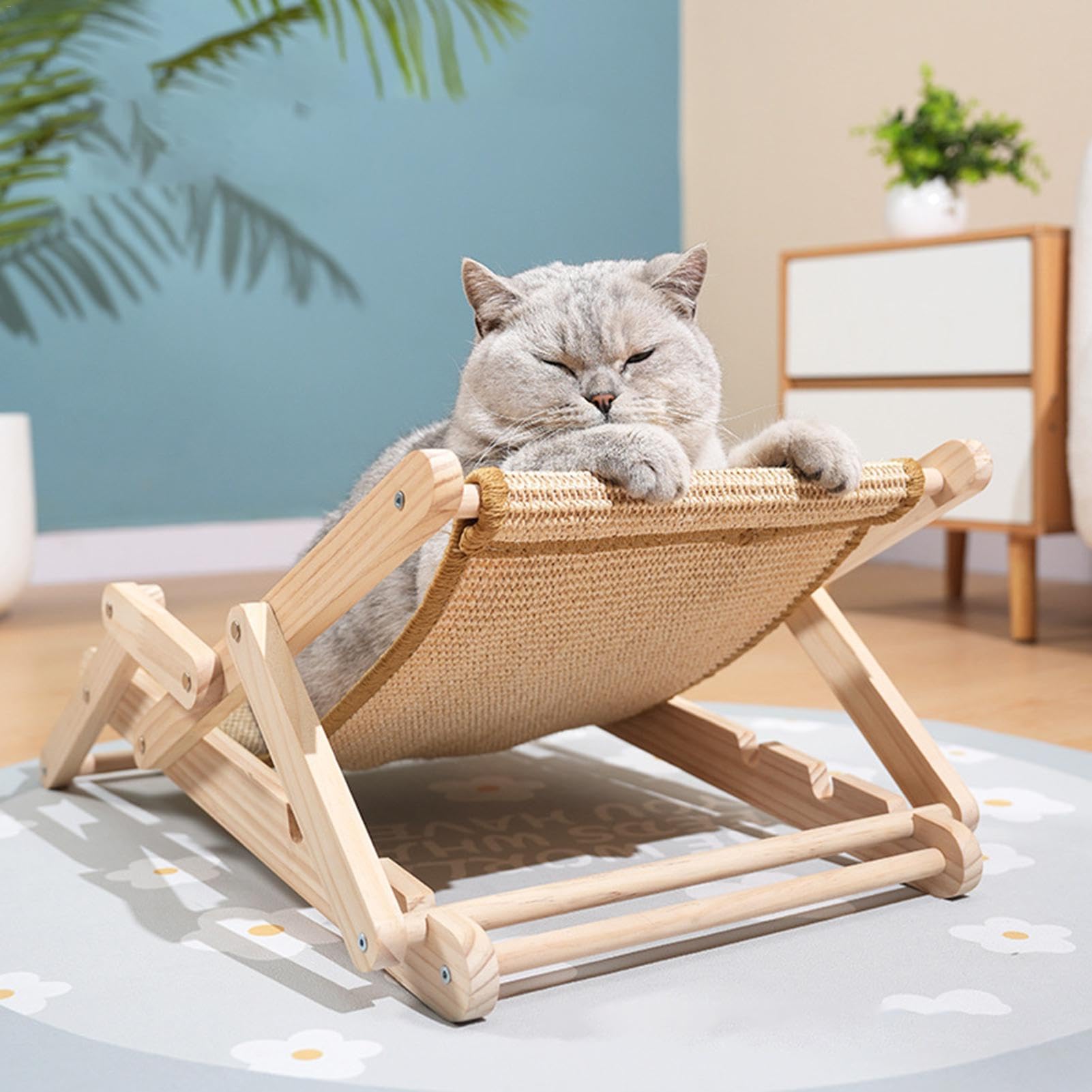 Chaise pour chat en sisal, canapé robuste pour chat, griffoir pliable en | sisal pour chat, design peu encombrant pour chats