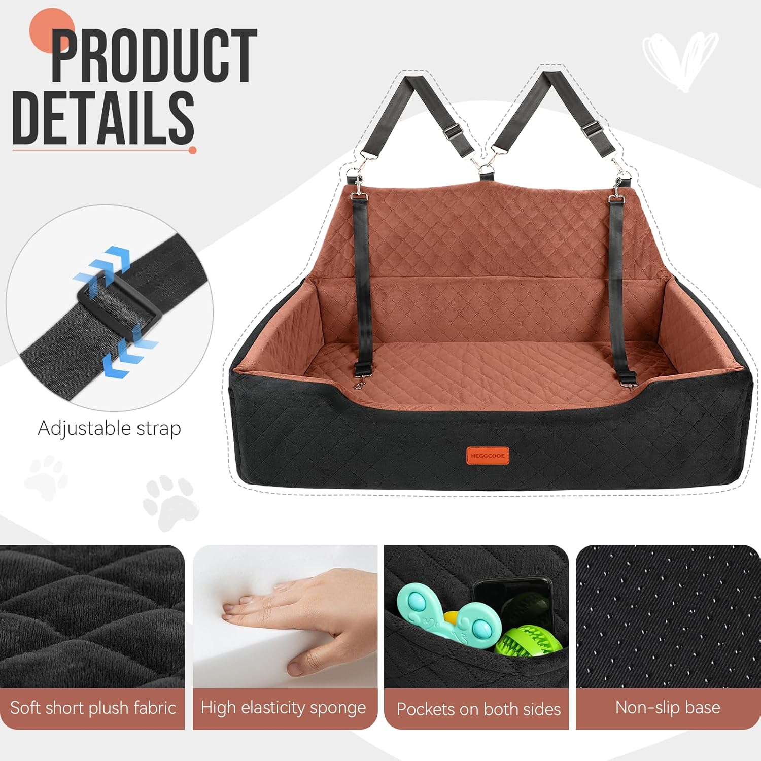 The Ultimate Dog Car Seat: Comfort & Safety for Medium Pups on the Go!