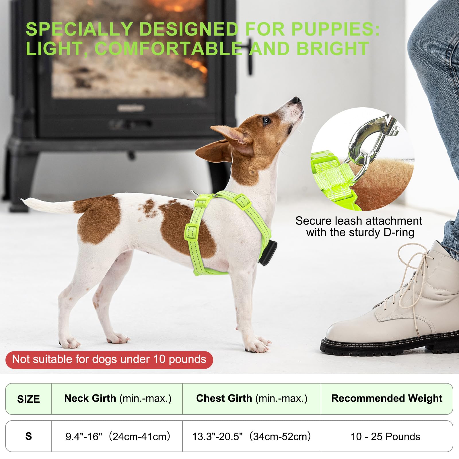 Arnés iluminado para perros pequeños recargable, arnés de chaleco LED para perro, arnés ajustable iluminado que brilla en la oscuridad, para cachorros, seguridad nocturna, caminar,