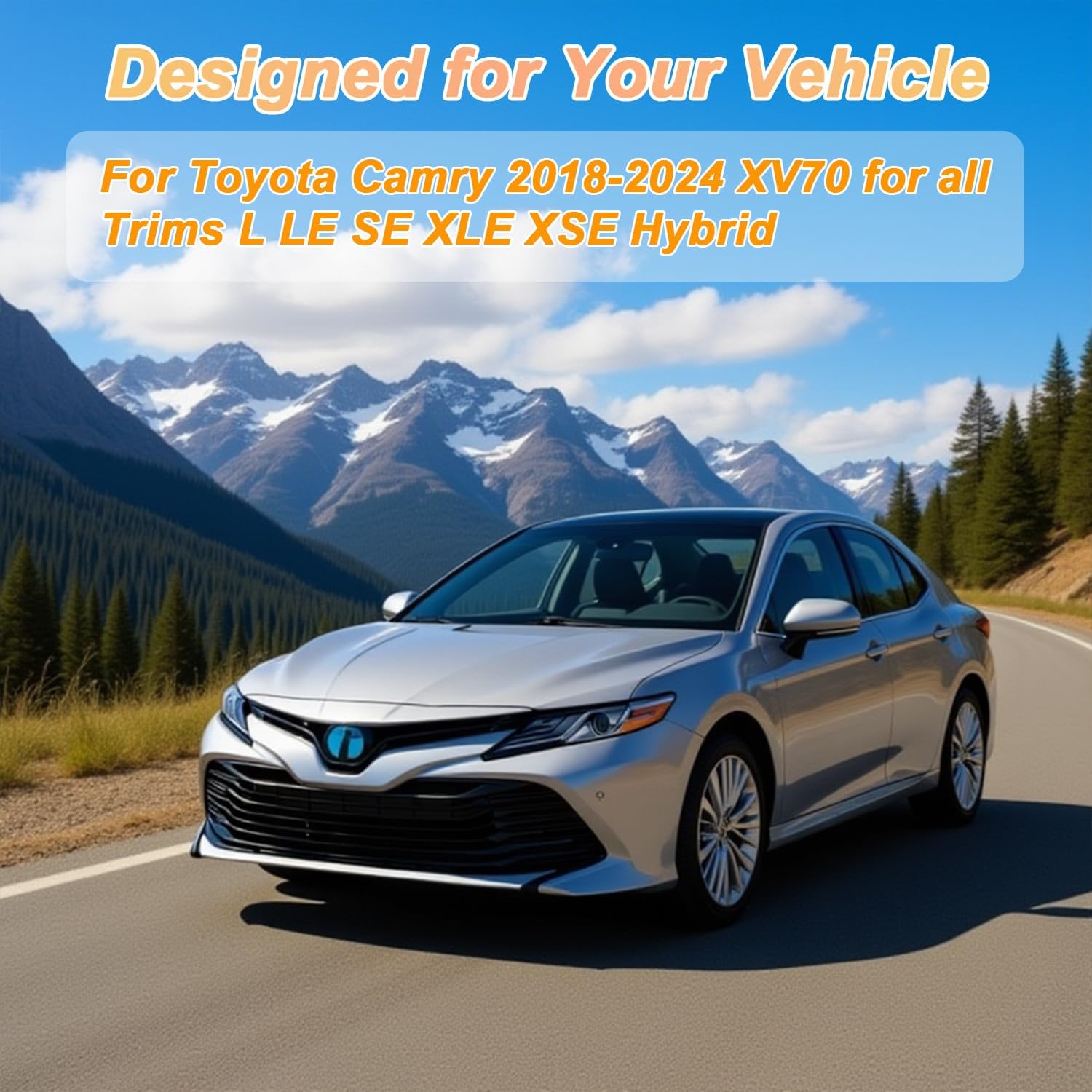 R-GEE Out-Channel Window Rain Guards Fit for Toyota Camry 2018-2024, Extra Durable Window Deflectors, Vent Window Visors Exterior Car Accessories, 4 Pieces