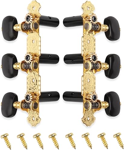 Vista 61 de Mr.Power Afinadores de guitarra, cabezales de máquina de 3+3 juegos de teclas de afinación, clavijas de cuerda para guitarra clásica