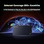 GlocalMe U3 4G LTE Mobile Hotspot with Global 1GB Data, Portable WiFi Hotspot for Travel in 200+ Countries, No SIM Card Needed, 10 Connected Devices, Pocket WiFi Device (U3 Black)