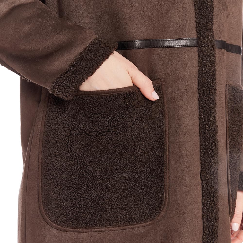 Frye womens Faux Shearling Maxi Coat - Image 5