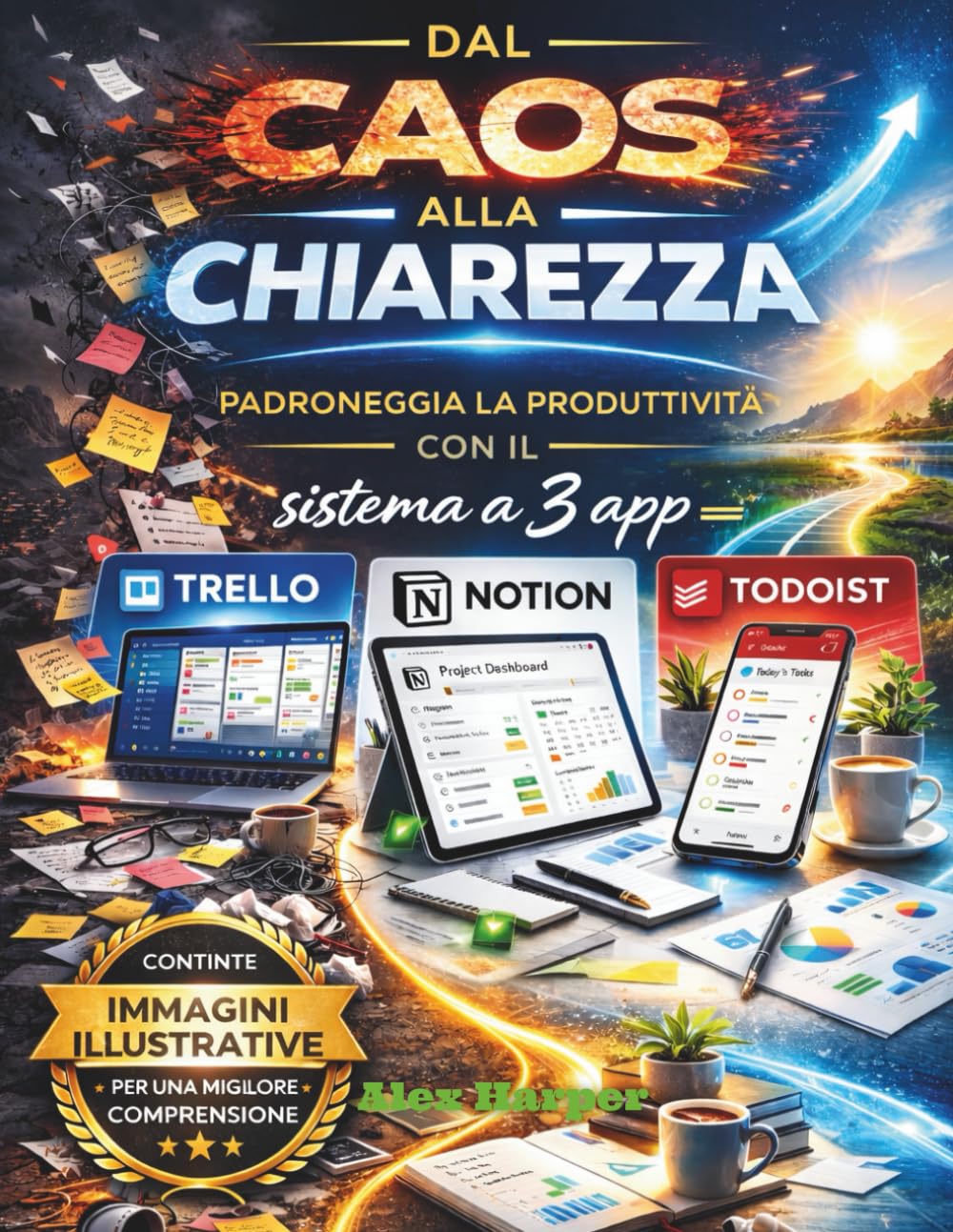 Dal Caos alla Chiarezza: Padroneggia la produttività con il sistema a 3 app Trello, Notion & Todoist