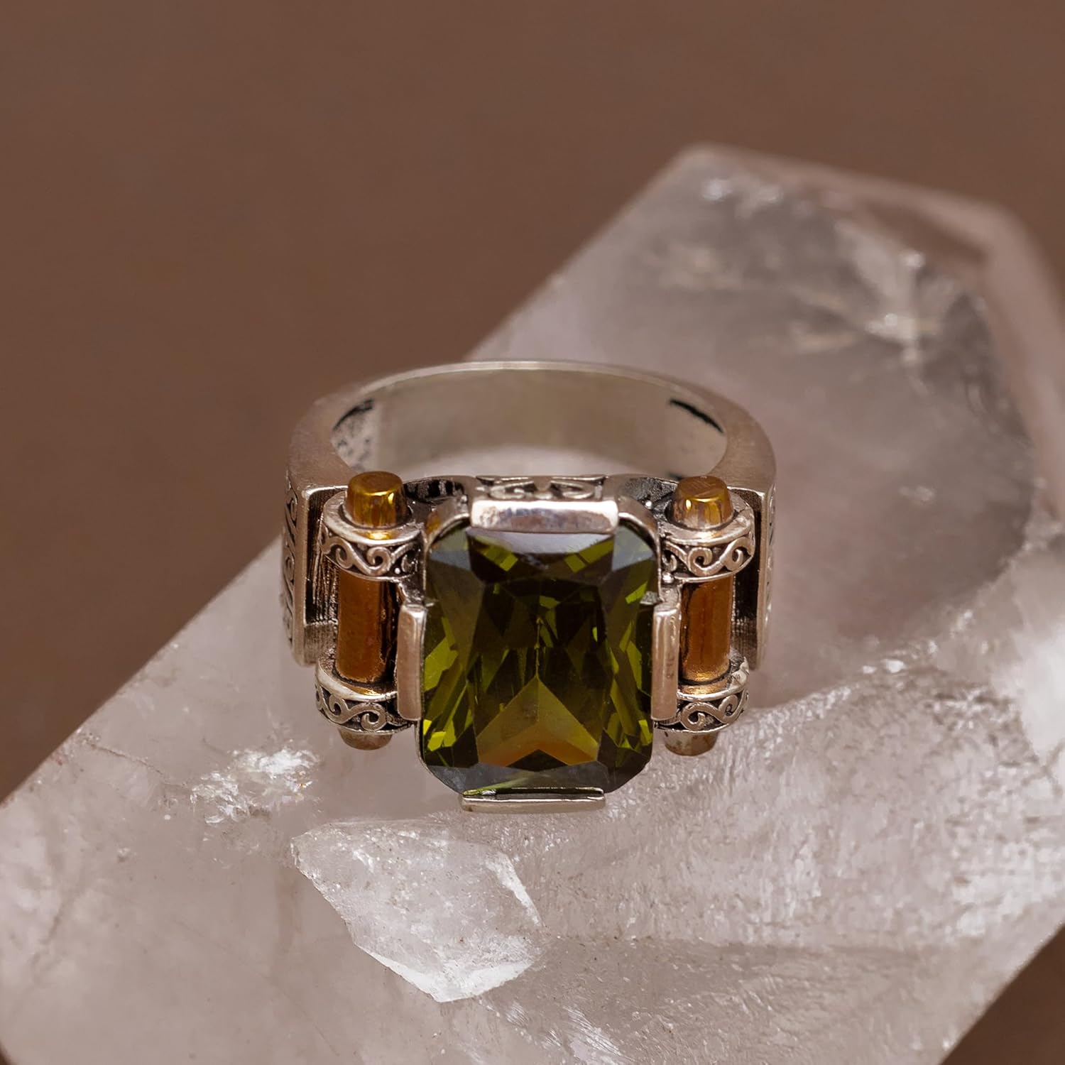 Handmade Vintage Statement 925 Sterling Silver Ring for Men