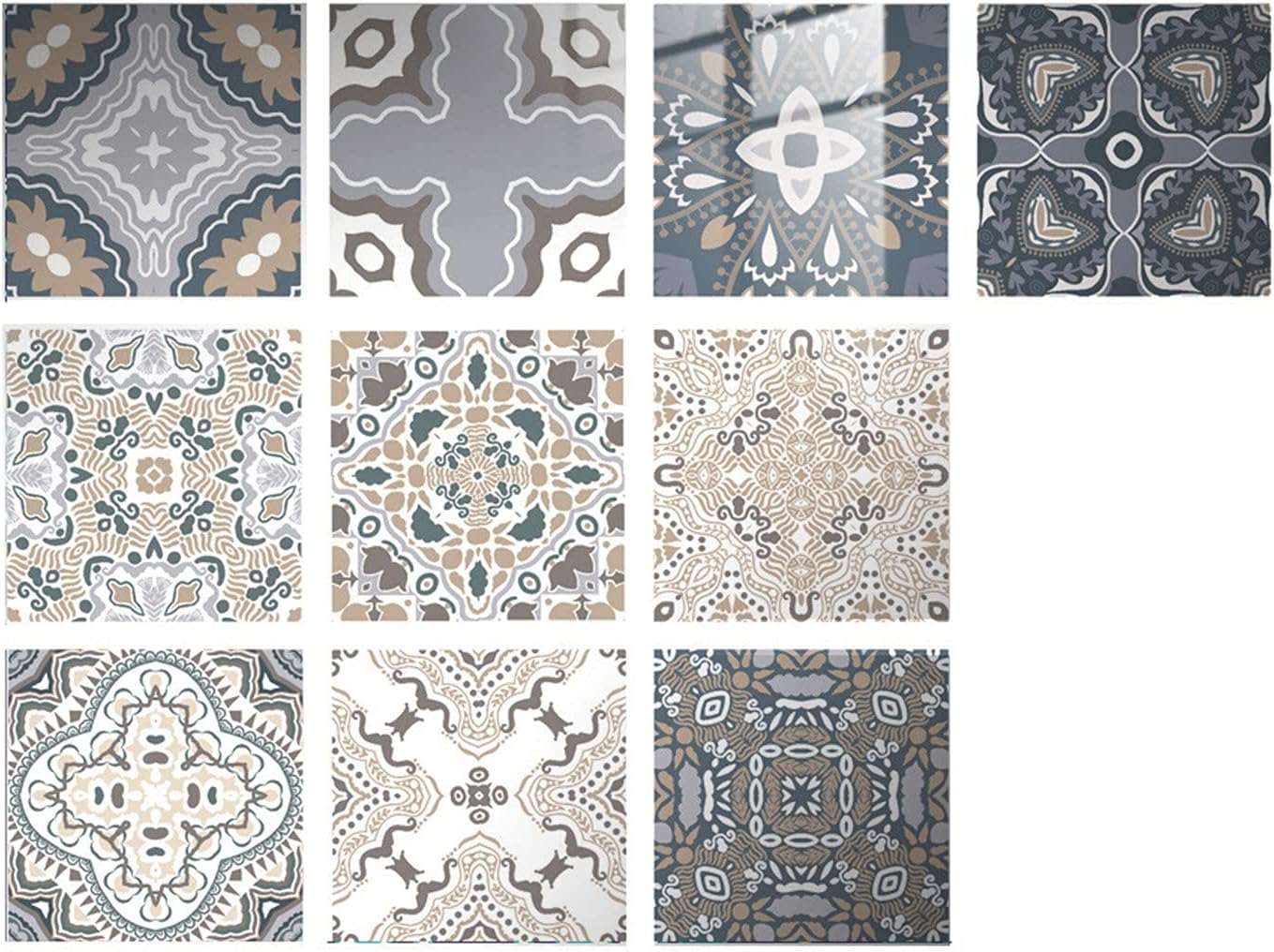 TUNKENCE 10Sheet Subway Tiles Peel and Stick Backsplash Mosaic Art