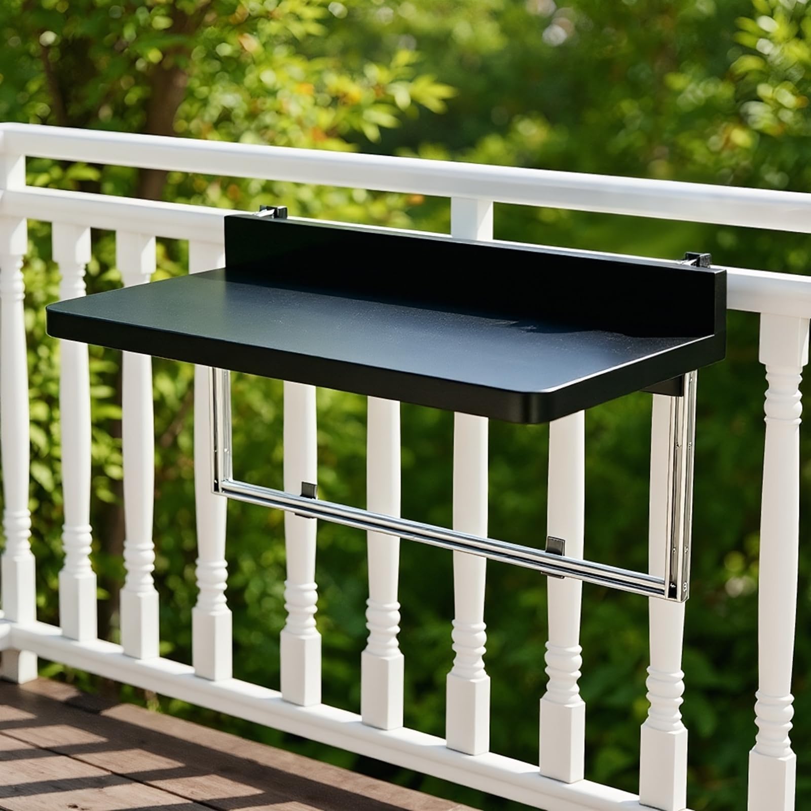 Mesa plegable de barandilla de alta resistencia y durabilidad para terrazas flotantes
