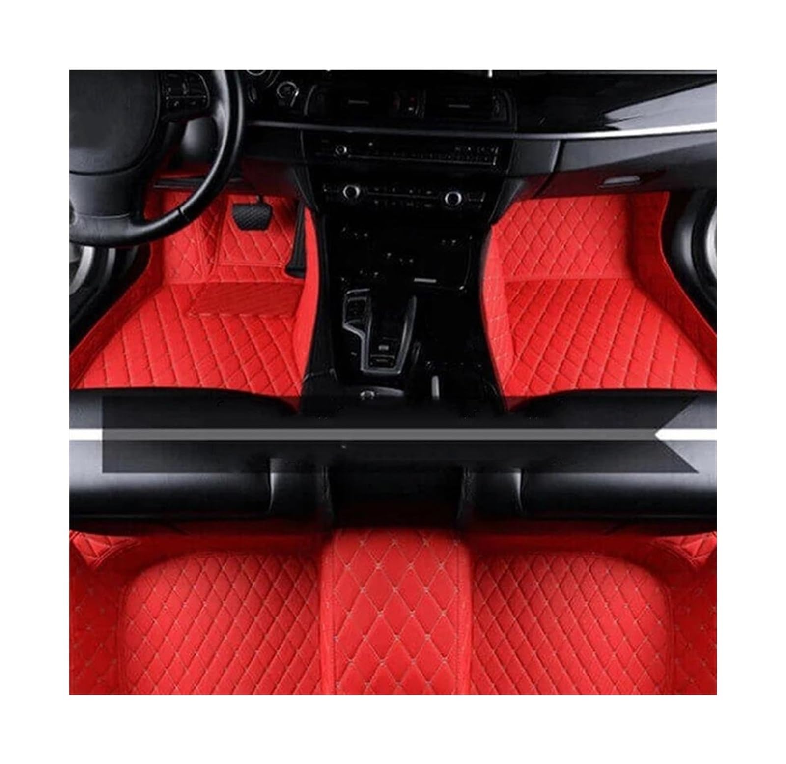 Tapis de sol voiture pour Nissan Navara D40 2010-2015 KLAUER imperméable rouge