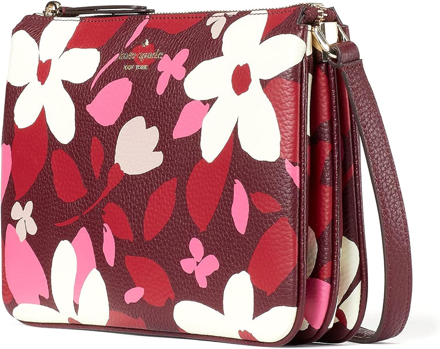 Kate Spade New York Triple Gusset Crossbody, Black: Handbags: 
