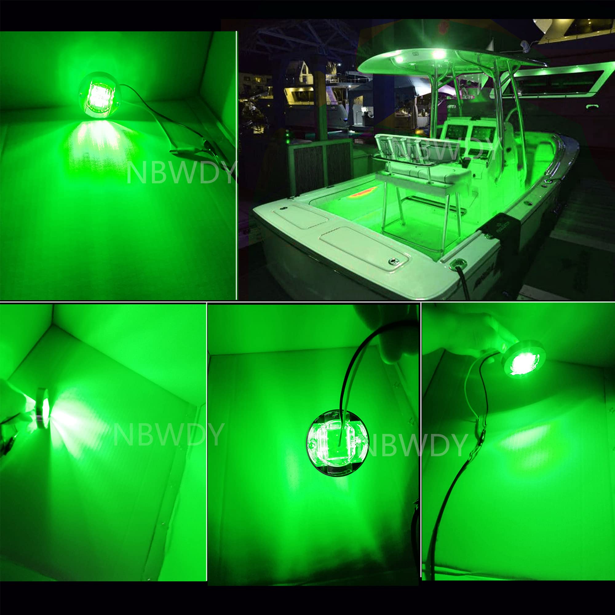 2pcs 12V 3 LED Marine Boat Transom Light LED Courtesy