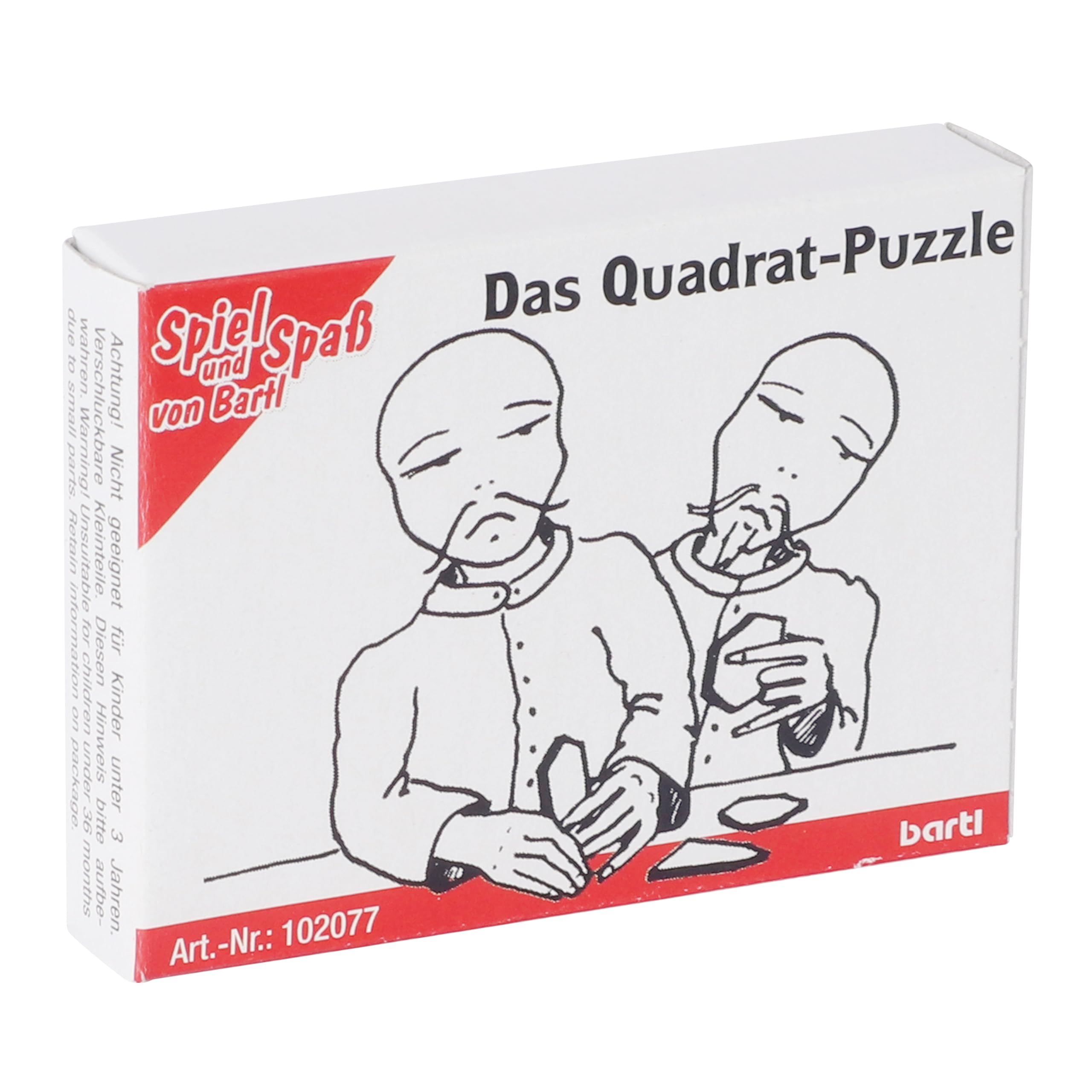 Bartl 102077 Mini Puzzle In Legno Il Quadrato - Gioco Di Pazienza Portatile, 7 Pezzi, Made In Germany - 3