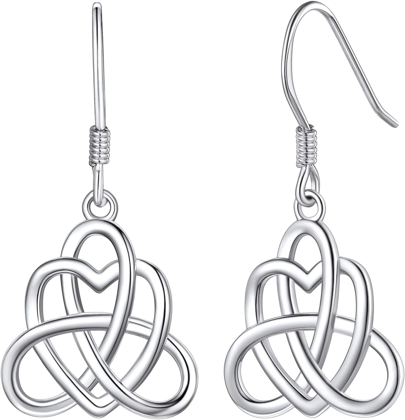 Silvora Sterling Silver Dangle Earrrings Celtic Knot Drop Earrings for Women Vintage Jewelry
