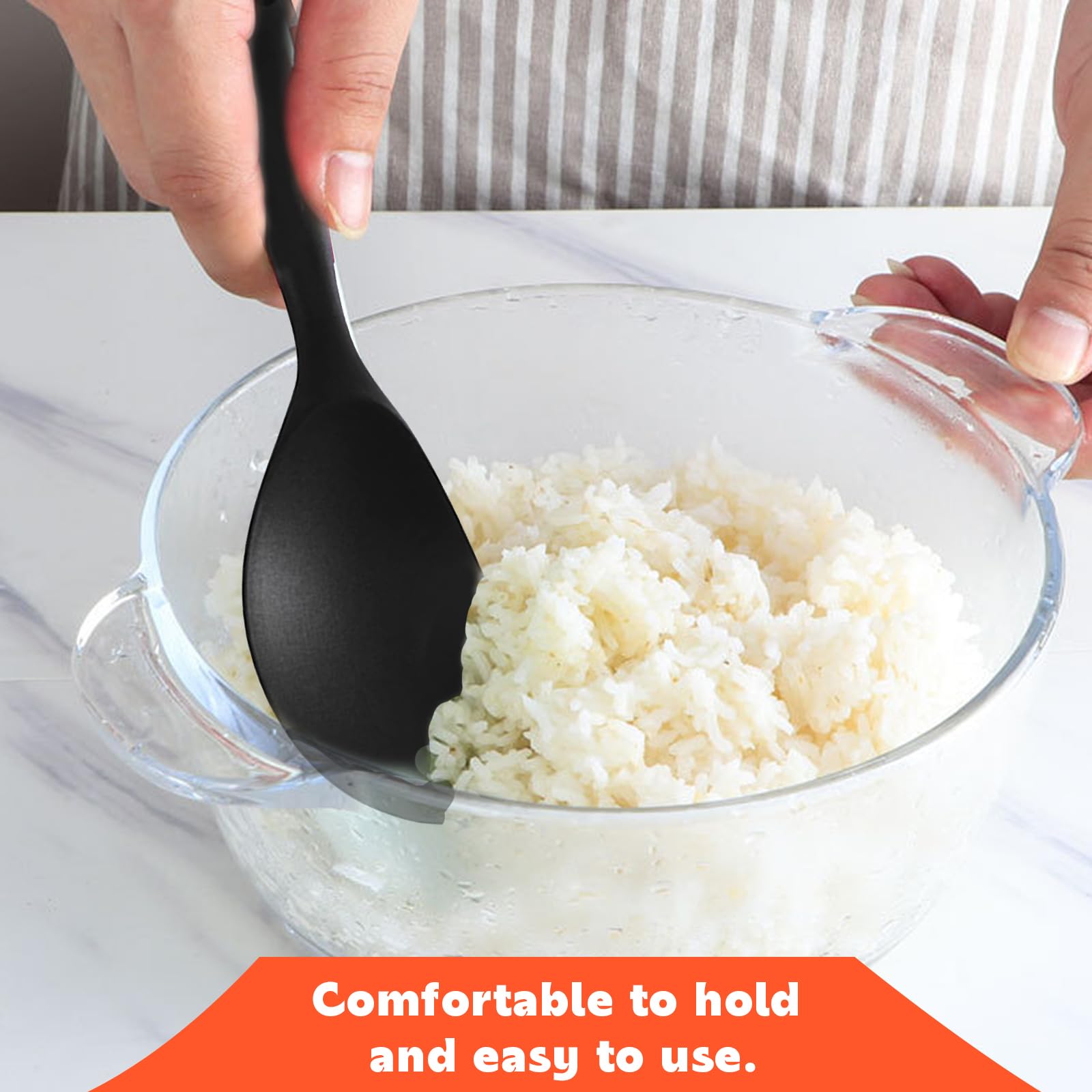 Cucchiai Riso In Silicone - 2 Pezzi, Antiaderente, Per Cucina, Resistente Al Calore Fino A 230°C - Foto 2