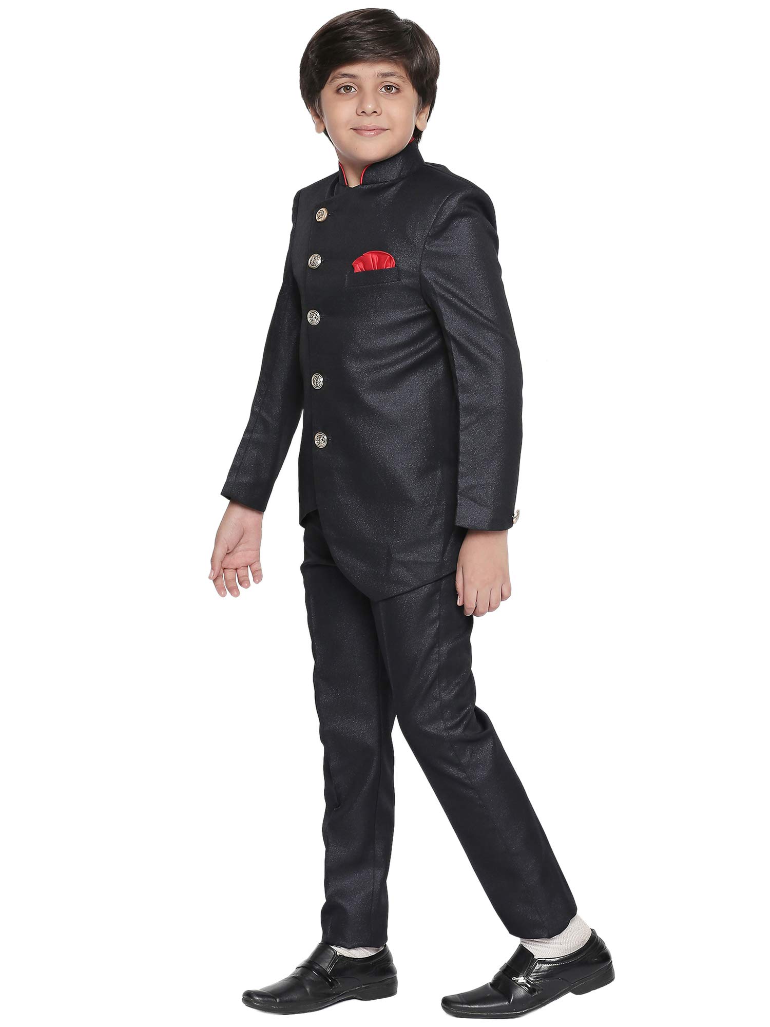 Jeetethnics Boys Navy Blue Jodhpuri Coat with Trousers (7501L)