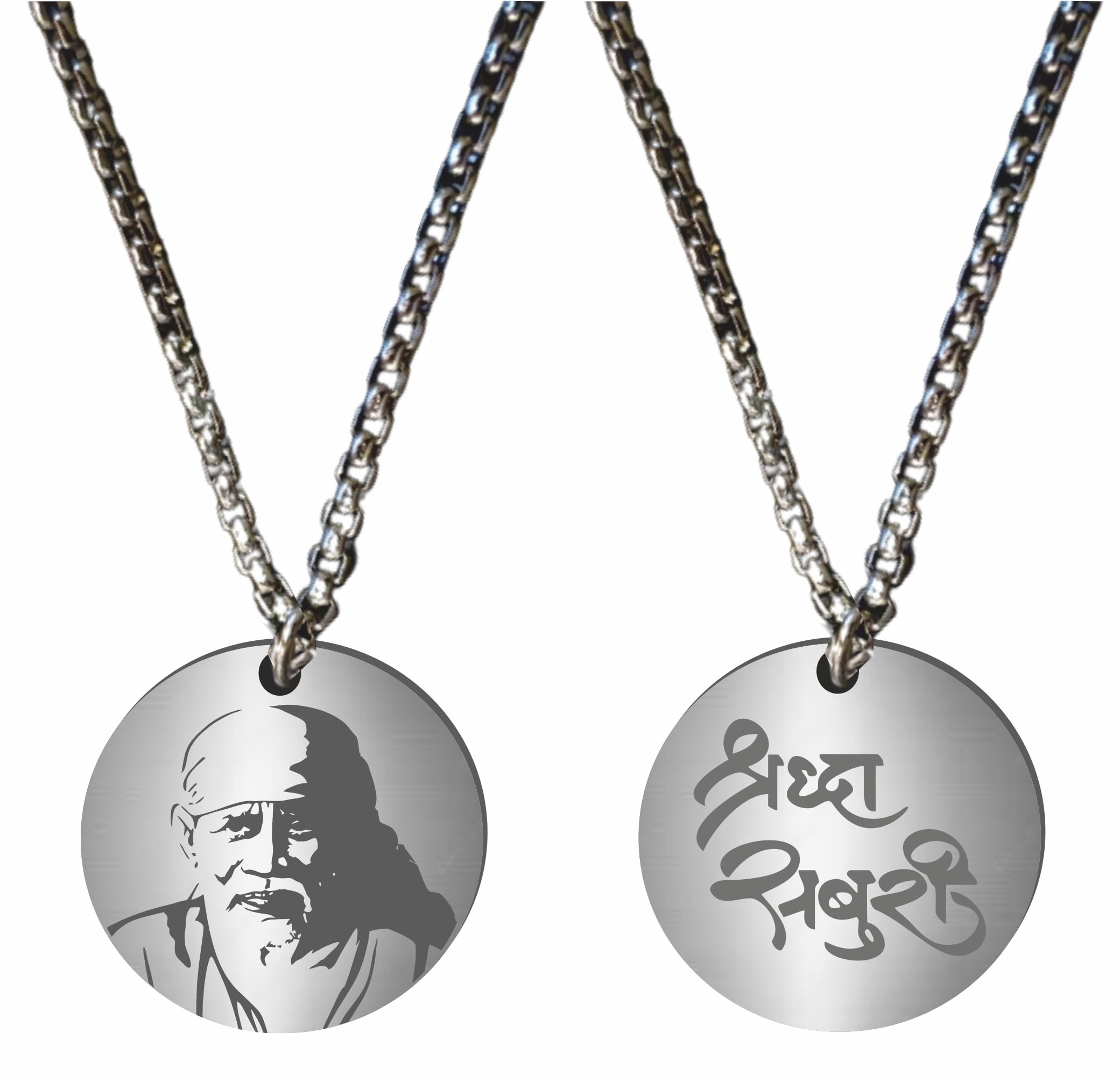 Avant Garde Souvenirs - Sai Baba Stainless Steel Pendant with Chain for Men and Women-image-20