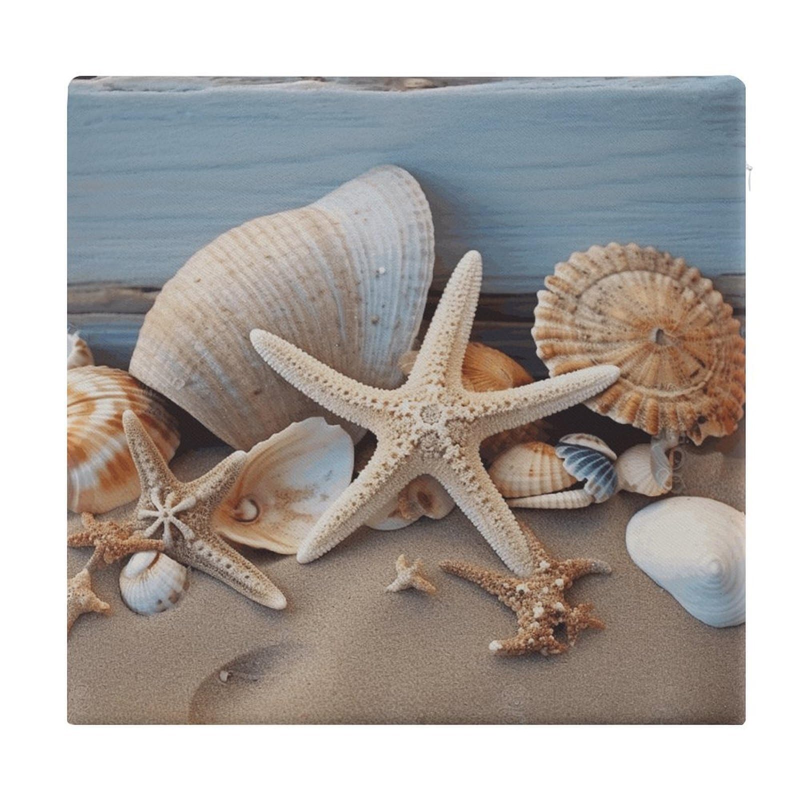Adfgyerh Style Seashells Starfish Sand Cushions Memory Foam For Adults, Seat Cushion Chair Pads Soft, Square Pillows For Dining, Kitchen, Office, Patio Chairs
