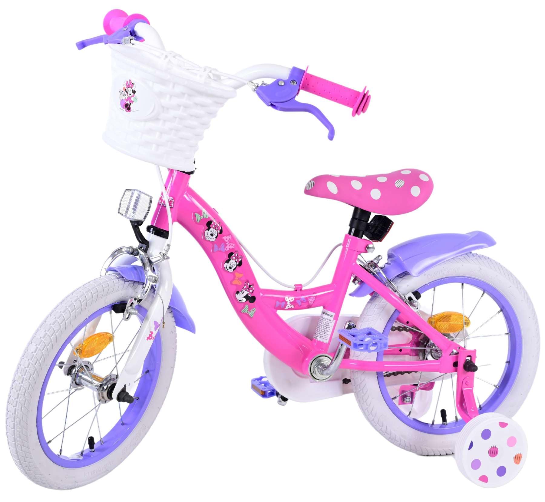 Disney Minnie Cutest Ever Vélo pour enfant 14" Rose – Sécurité et confort avec roues latérales amovibles et panier