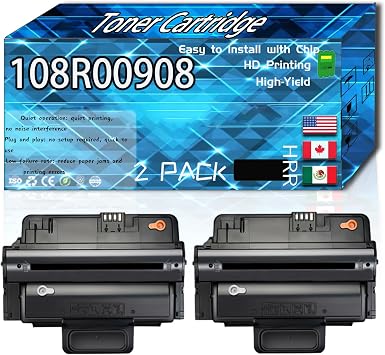 Compatible for Xerox 108R00908 Replacement Toner Cartridge Used with Phaser 3140 3155 3160 3160N Printers, High Production Multiple Options 2-Pack Black