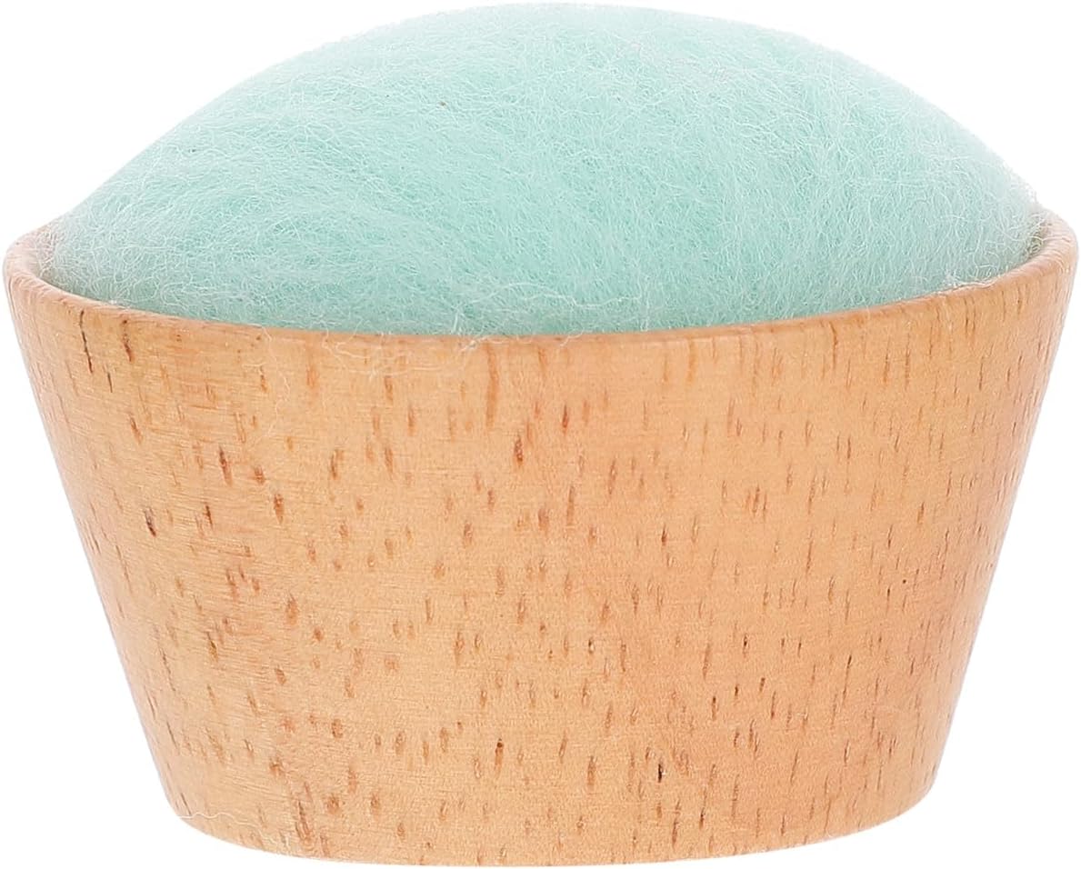 WEKAMOS 1Pc Portable Wool Pin Cushion Half Sewing Needle Holder Cute Ball Pincushion for Hand Sewing Compact and Versatile Sewing Supply for Needle Organization