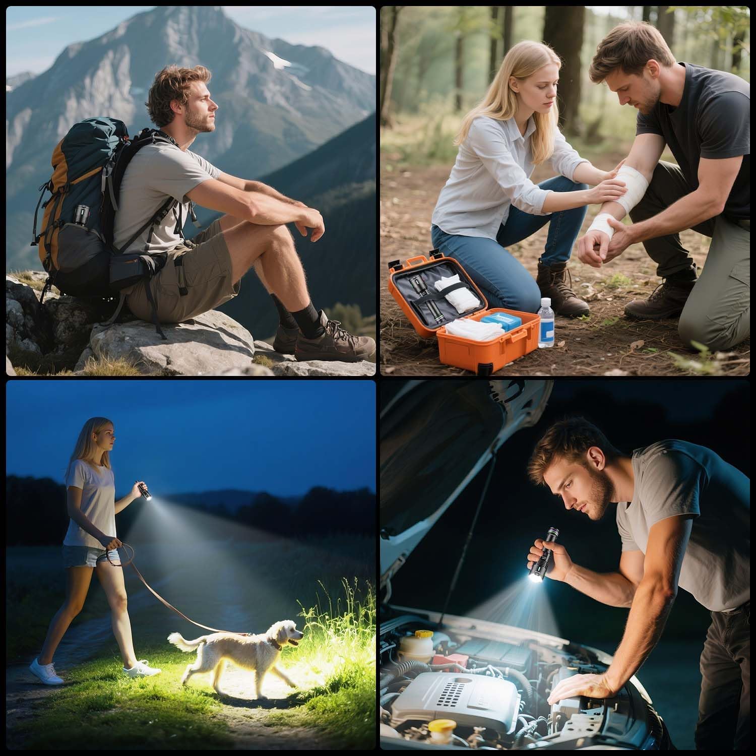 Jayxinli Lampe Torche LED Ultra Puissante 1000000 Lumens - Rechargeable avec Batterie 5000mAh Affichage LCD De La Puissance, 5 Modes, Zoomable, IP67 Étanche pour Camping, Ventures en Plein Air