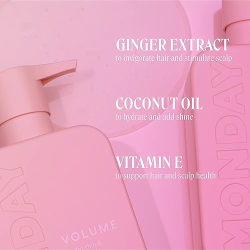 Vista 12 de MONDAY HAIRCARE VOLUME Champú con colágeno hidrolizado y aceite de macadamia para cabello fino, fino y plano, 12.0 fl oz