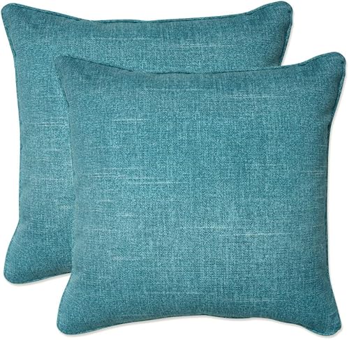 Vista 167 de Pillow Perfect - Cojín cuadrado para asiento de esquina para exteriores o interiores, color cobalto