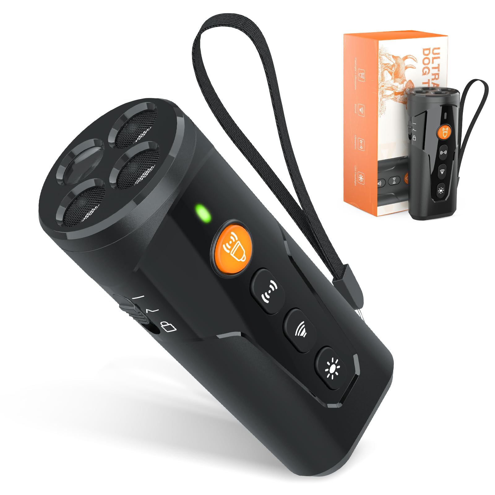 AOZOOM Dog Bark Deterrent Devices, Anti Barking Device for Dogs with 3X Sonic Emitters, Ultrasonic Anti-Barking Devices with 23FT Long Range, Efficient for Stopping Dogs from Barking Indoor & Outdoor
