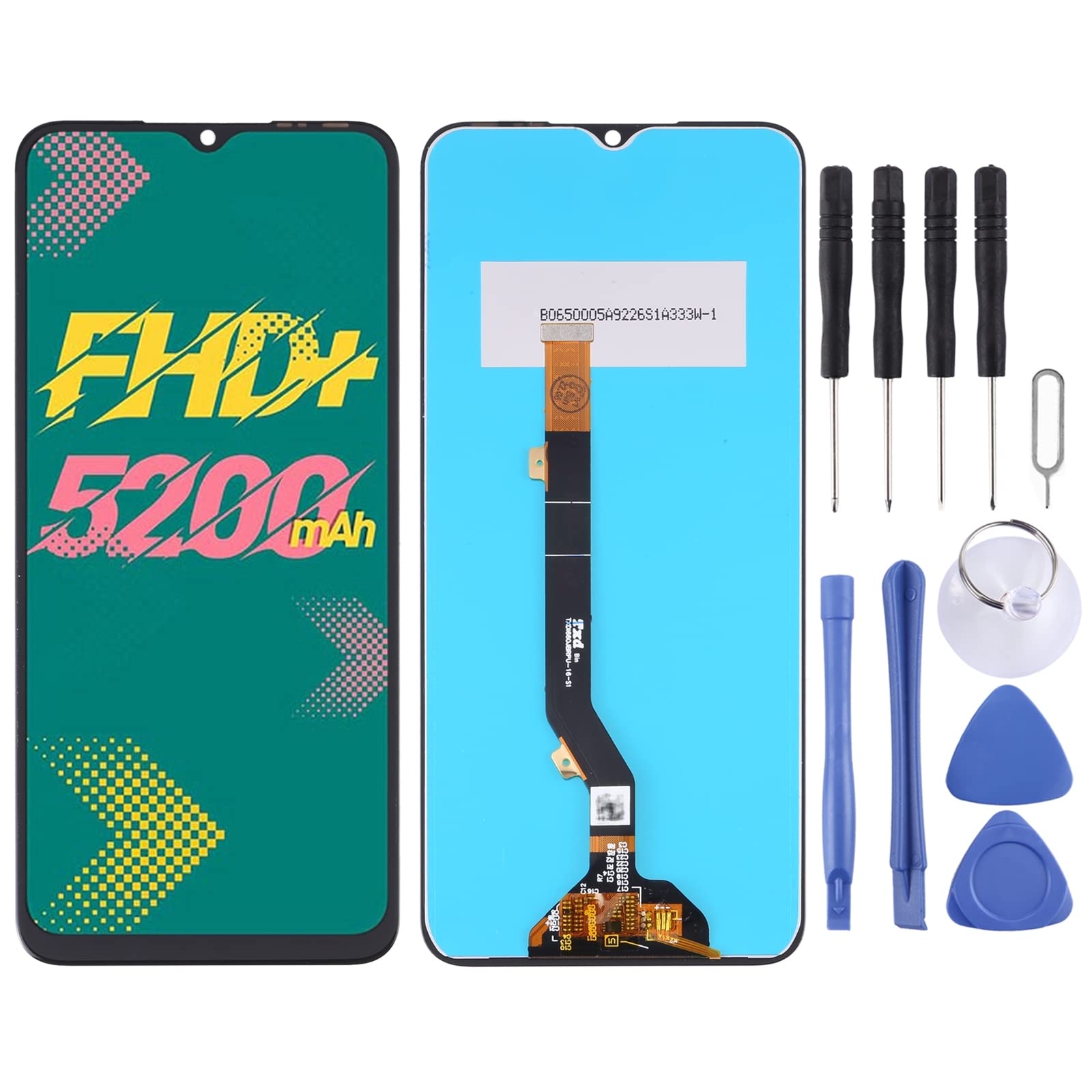 ZZjingliLCD Screen and Digitizer Full Assembly for Infinix Hot 11/Spark 8T KG6p X662