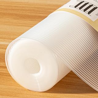 FEXIA Clear Shelf Liners 12x20FT Non-Adhesive Non-Slip Waterproof EVA for Kitchen Cabinets Drawers Fridge