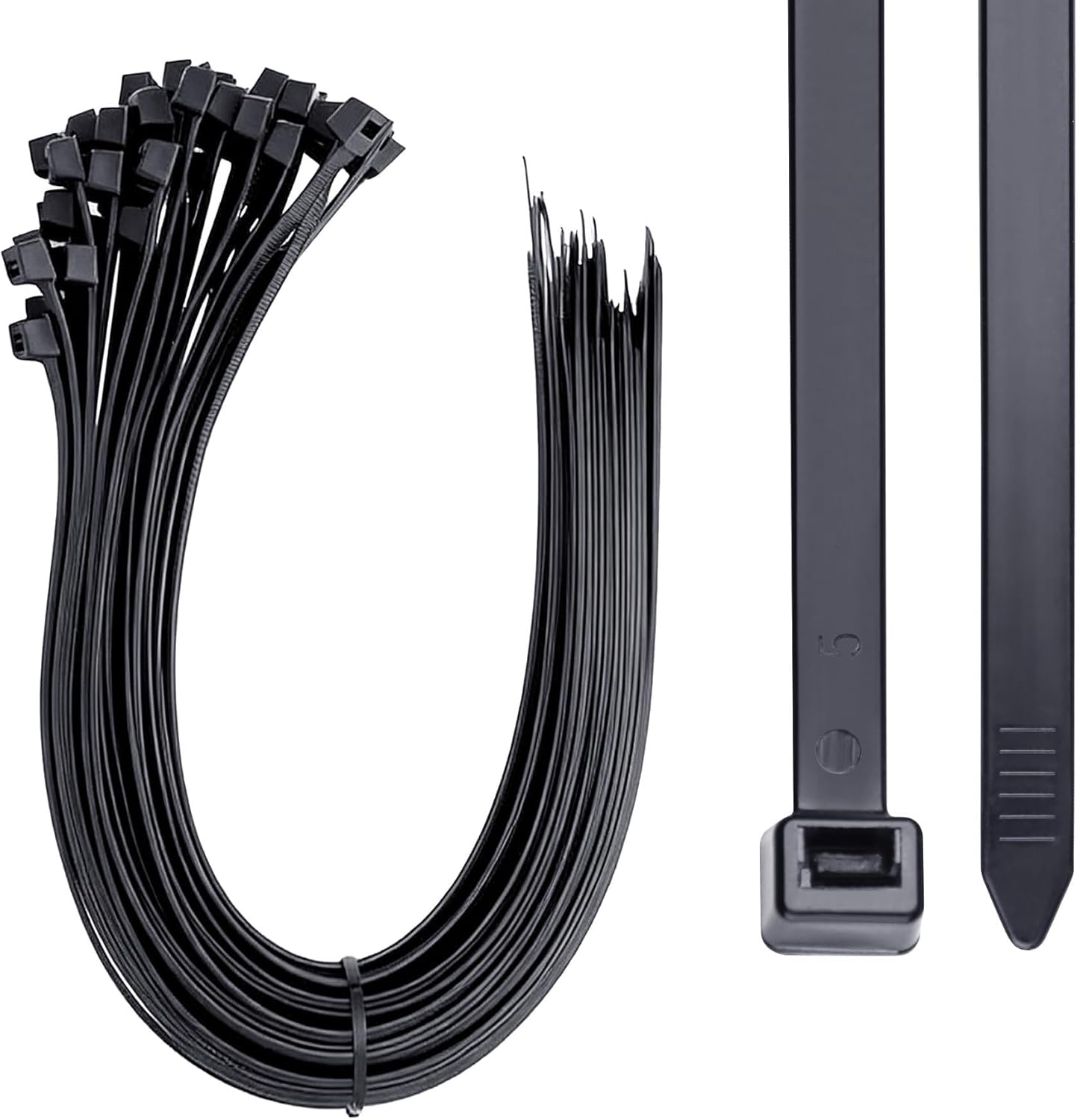 50 Pack 48 Inch Large Zip Ties Heavy Duty 200 lbs Tensile Strength Extra Long Cable Ties UV Resistant Outdoor Nylon Ties for Large Bundles