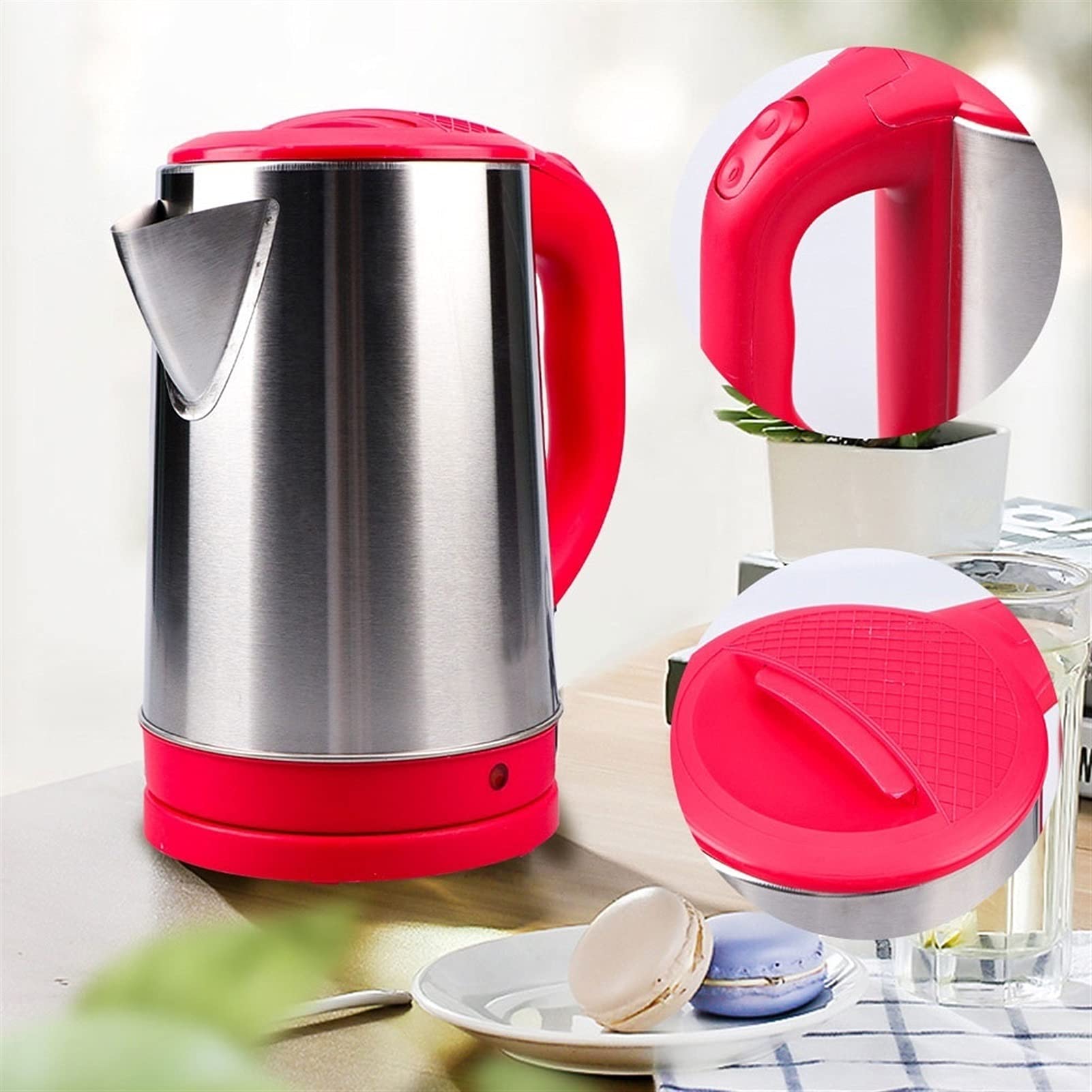 Roestvrijstalen Theepot 2L Waterkan Ergonomisch Handvat Sap-koude Drankkan