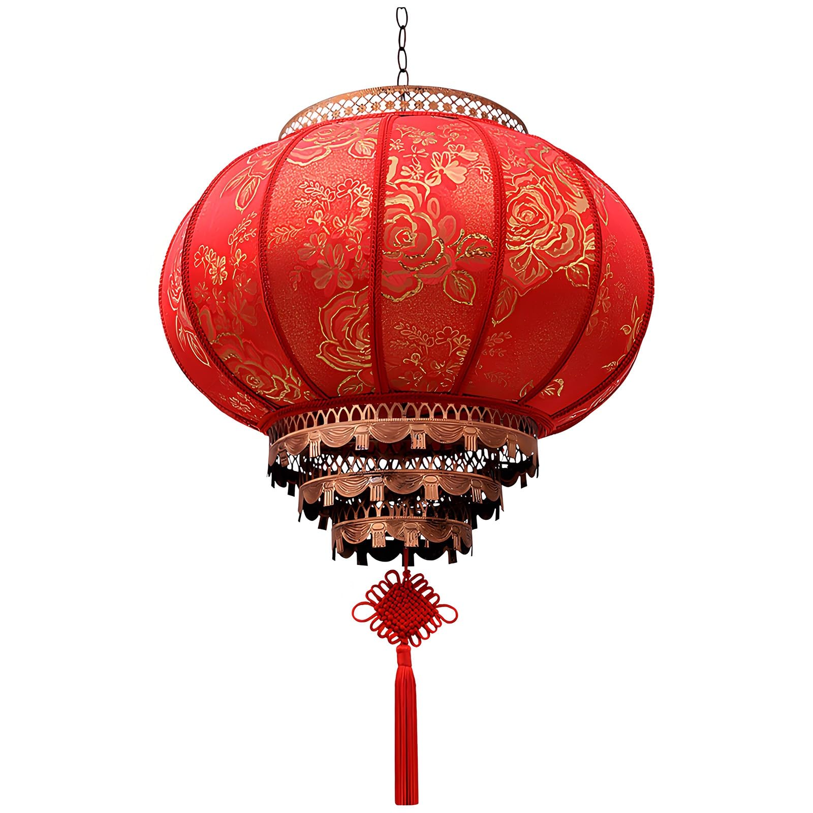 Lanterns， Indoor Red Lanterns, Traditional Hanging Lamp Shade, Rainproof and Sunproof, Chinese Party Decorations(A,50#)