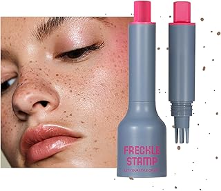 Sello de pecas de cinco puntos, pluma de pecas líquidas de color marrón, bolígrafo de pecas realista, pluma natural con acabado Sunkissed, duradero 24 h y resistente al agua con tecnología de