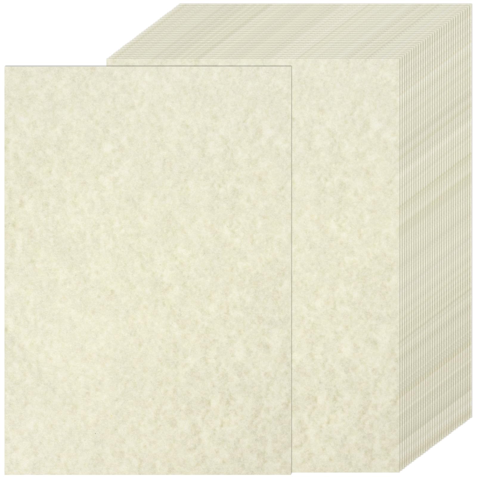 A4 Parchment Certificate Paper 90gsm - 100 Sheet Vintage Cream Card for Printing, Writing & Certificates, Compatible with Inkjet & Laser Printers (297 x 210mm)