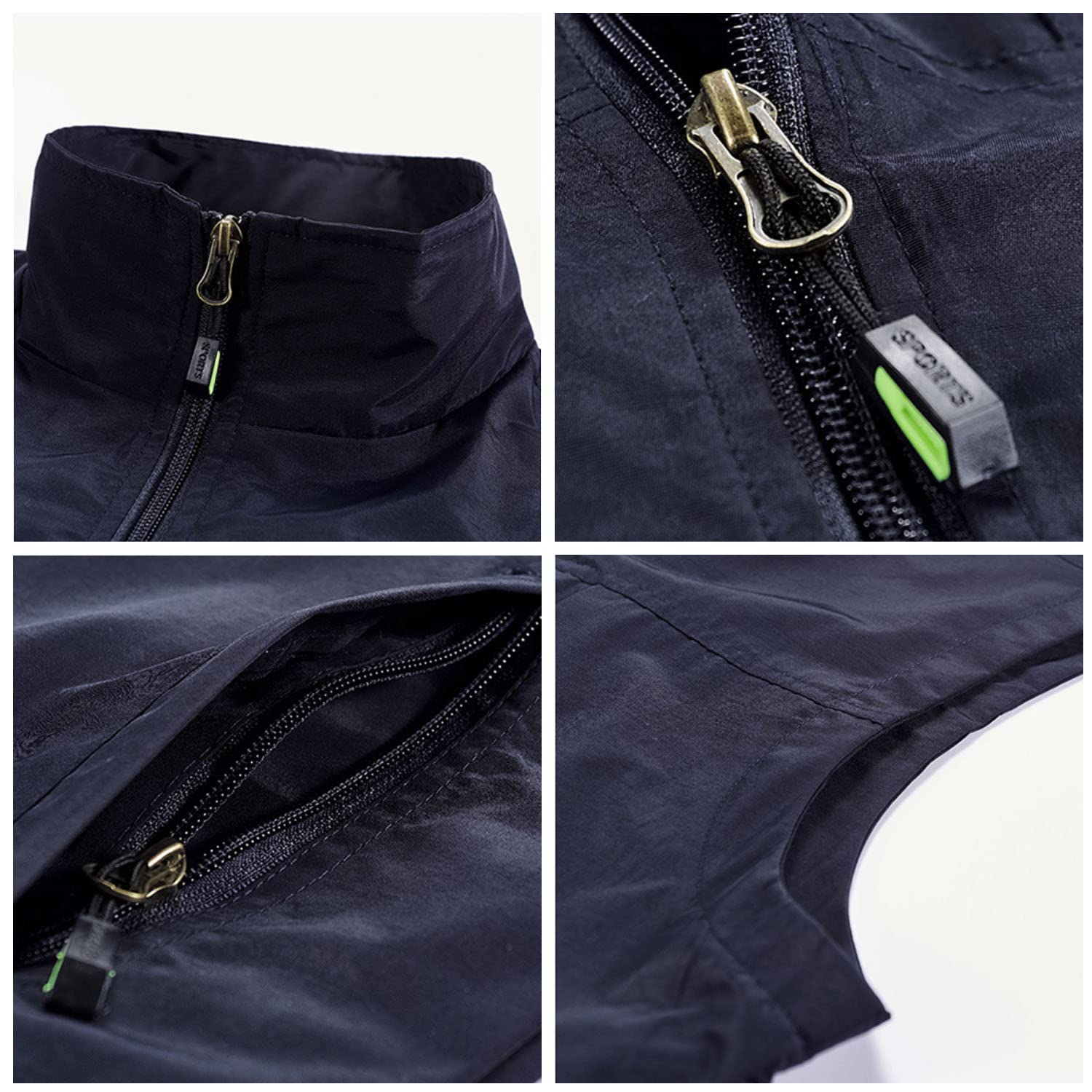 Chaleco para Hombre Chaqueta Sin Mangas con Multibolsillos Chaleco De Pesca Casual para Exteriores Chaleco De Viaje Transpirable Chaleco De Fotografía Multifuncional