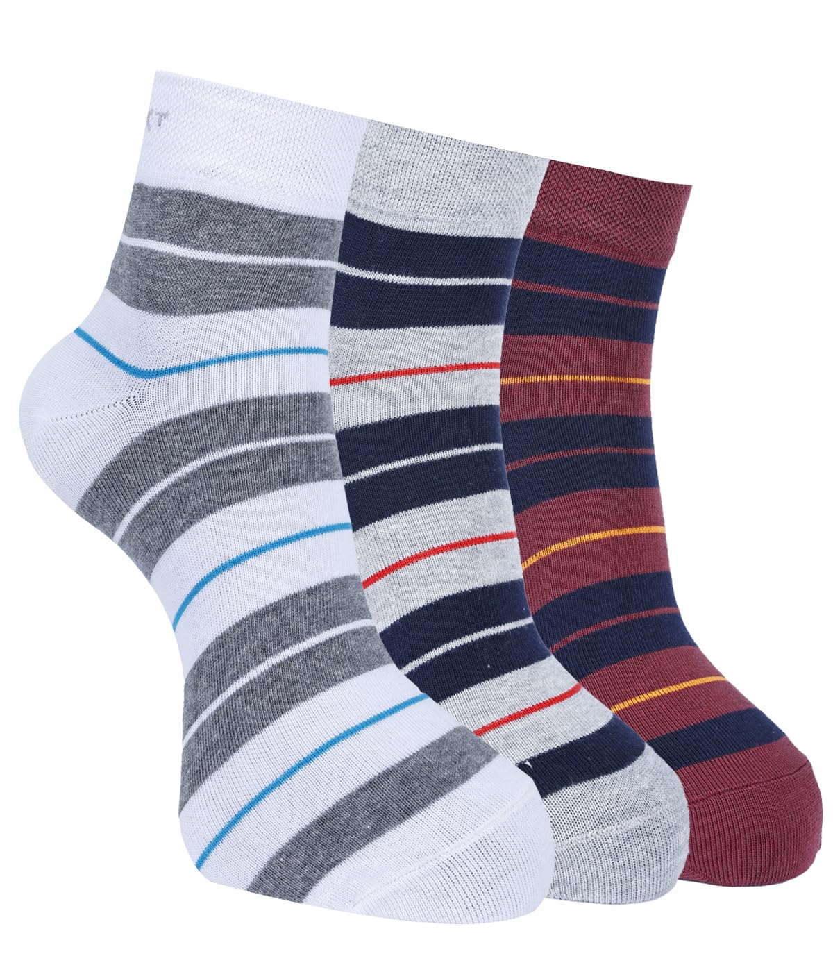 force nxt BY Dollar Socks for Men Solid Ankle Length Cotton Socks, Free Size, Pack of 3 (Multicoloured)-picture-31