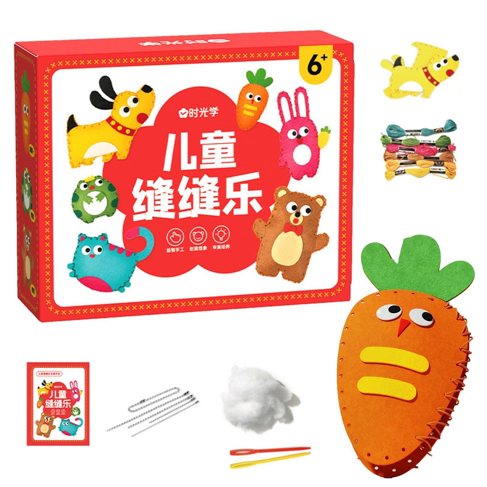 Nuytghr DIY Doll Sewing Toys | Handmade Crafts | Animal Doll Sewing Set, Simple DIY Craft Art Supplies, Funny DIY Handcraft Sewing Kits for Beginners, Experts