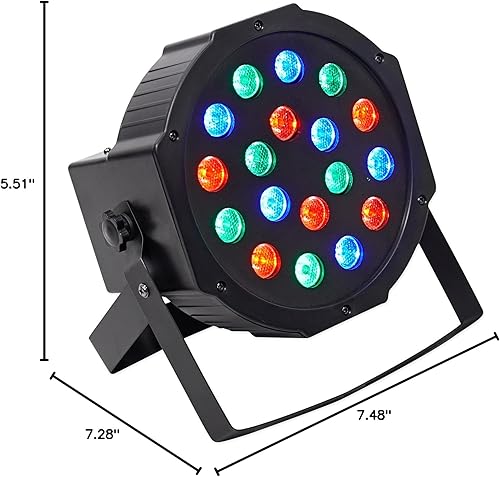 Miniatura 10 de (10) Rockville RockPAR50 LED RGB Compact Par Can DJClub DMX Luces de lavado