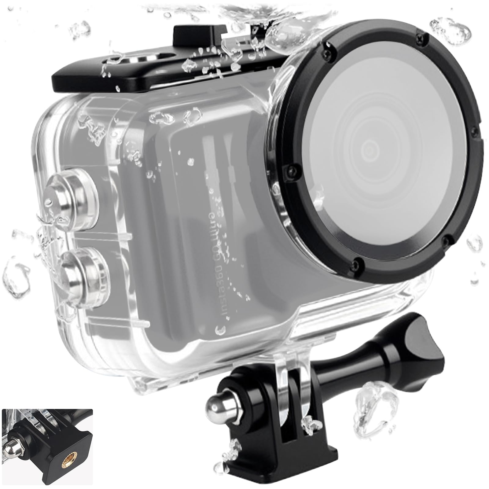 Boîtier de plongée pour Insta360 GO Ultra Boîtier étanche 50M Boîtier sous-Marin Boîtier de Protection Coque de Protection Dive Case Accessoires pour Insta360 GO Ultra Action Pod
