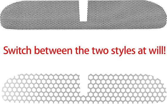 Mesh Fairing Intake Vent Screen Grill for Harley Street Glide, Electra Glide, Tri Glide, FLHX FLHTK 2014-2023, 2 PCS (Black + Chrome)
