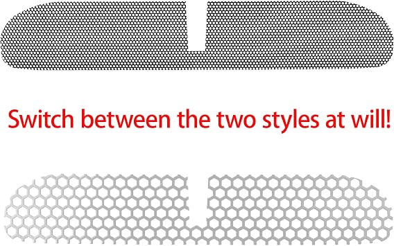 Mesh Fairing Intake Vent Screen Grill for Harley Street Glide, Electra Glide, Tri Glide, FLHX FLHTK 2014-2023, 2 PCS (Black + Chrome)