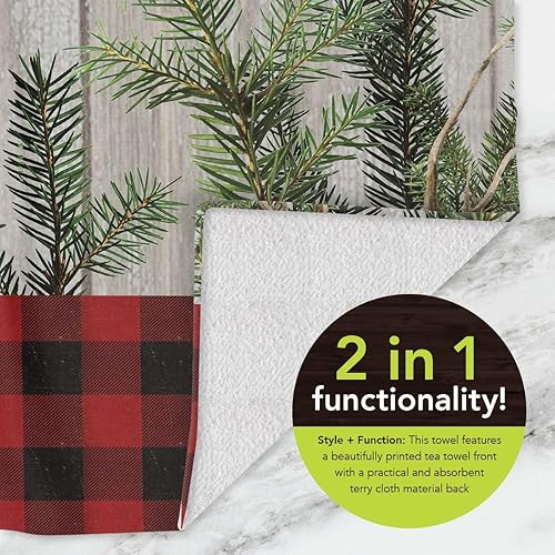 Miniatura 3 de Briarwood Lane Toalla de mano navideña con adornos estampados de 26 x 18 pulgadas
