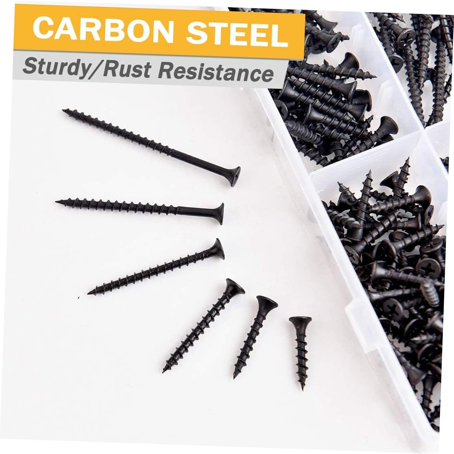 220pcs Self Drilling Drywall Screws Coarse Thread for Easy Installation Sheetrock and Drywall Projects