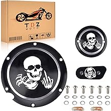 TDZ Skull Derby Timer Chain Inspection Cover &amp; Titanium Bolts for 2004-Late Harley Sportster Iron XL 883 1200 48 72（3pcs）