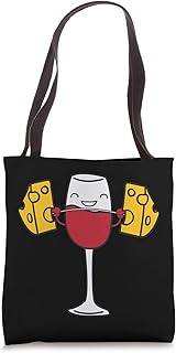 Red Wine Lifting Cheese Funny Snatch Squat Barbell Weight Tote Bag